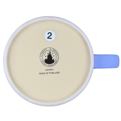 Bottom view of Disney Minnie Mouse mornings aren't pretty jumbo mug featuring a colorful design