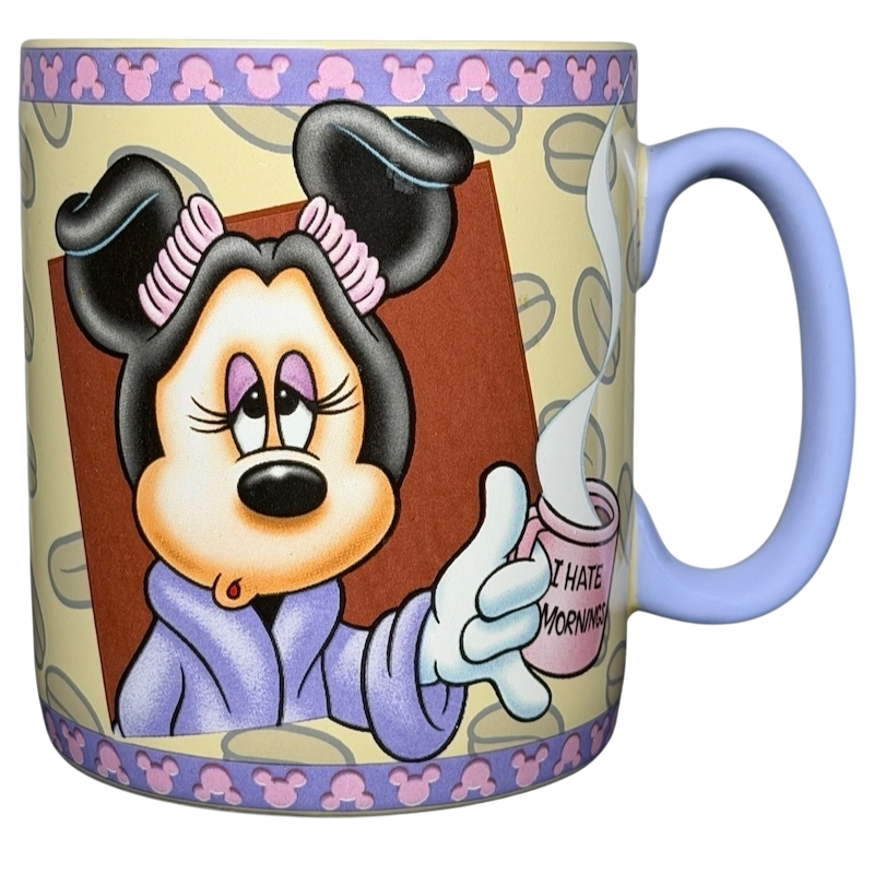 Disney Minnie Mouse Mornings Aren't Pretty Jumbo Mug featuring a classic Minnie design