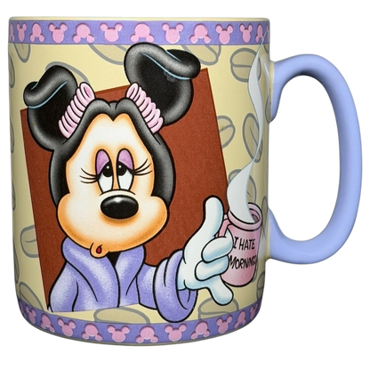 Disney Minnie Mouse Mornings Aren't Pretty Jumbo Mug featuring a classic Minnie design