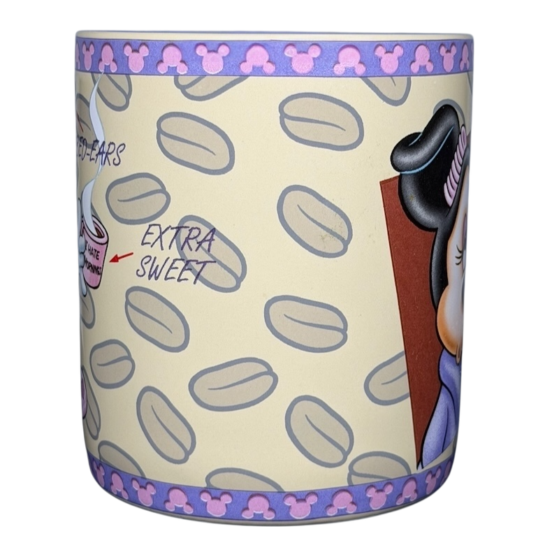 Disney Minnie Mouse mornings aren't pretty jumbo mug featuring whimsical coffee design and vibrant colors