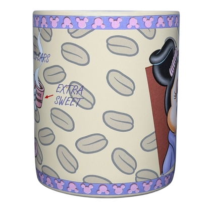 Disney Minnie Mouse mornings aren't pretty jumbo mug featuring cute design and coffee bean pattern
