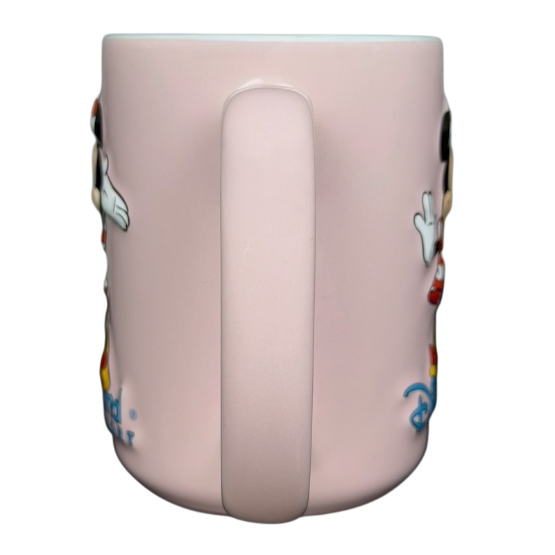 Minnie Mouse Waving Disneyland Resort Mug with a smooth handle and pink finish for Disney fans