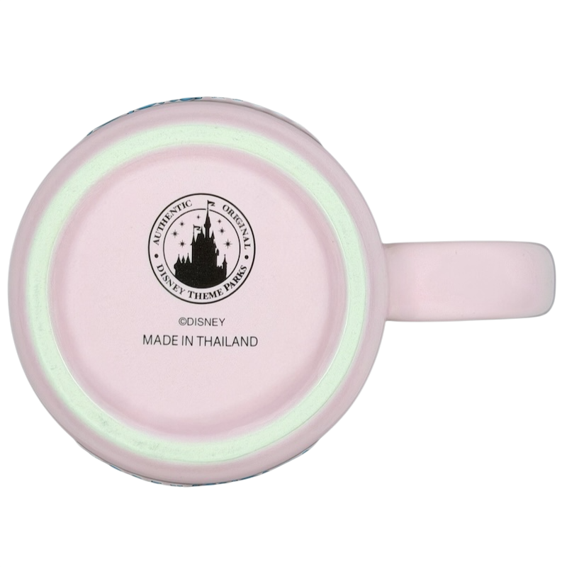 Minnie Mouse Waving Disneyland Resort Mug in pink with a glossy finish for Disney enthusiasts
