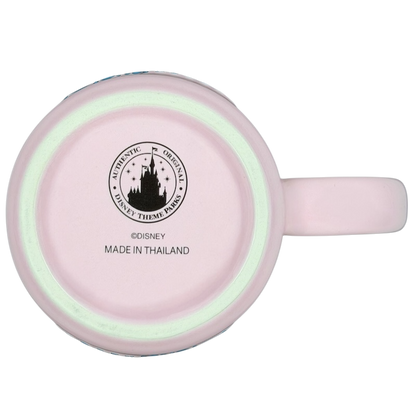 Minnie Mouse Waving Disneyland Resort Mug in pink with a glossy finish for Disney enthusiasts