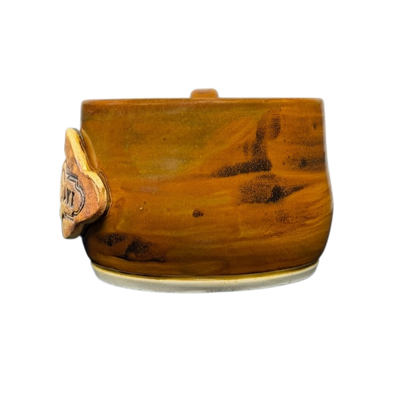 Handcrafted Mirror Lake Diner Oakley Utah Mug Chikamu Arts in rich brown glaze with detailed handle