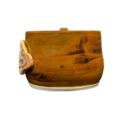 Handcrafted Mirror Lake Diner Oakley Utah Mug Chikamu Arts in rich brown glaze with detailed handle