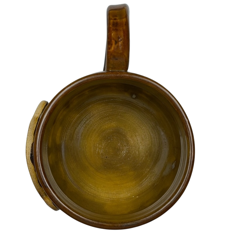 Top view of a Mirror Lake Diner Oakley Utah Mug Chikamu Arts showcasing its rustic design and unique glaze