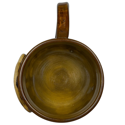 Top view of a Mirror Lake Diner Oakley Utah Mug Chikamu Arts showcasing its rustic design and unique glaze
