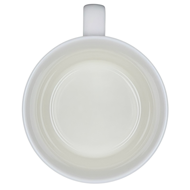 Mofusand Shark Nyan Mug Family Mart, white ceramic mug with a minimalist design and comfortable handle