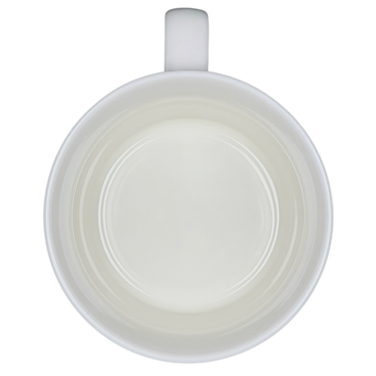 Mofusand Shark Nyan Mug Family Mart, white ceramic mug with a minimalist design and comfortable handle