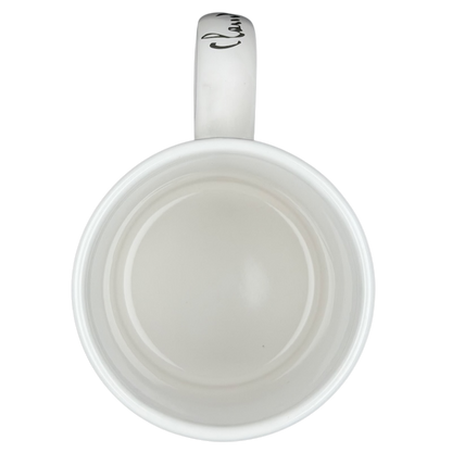 Inside view of Copco Monet The Beach at Sainte-Adresse mug showcasing its smooth white finish