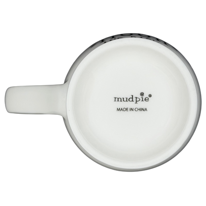 Interior view of Love You To The Moon And Back Mug Mud Pie showing brand logo and smooth finish