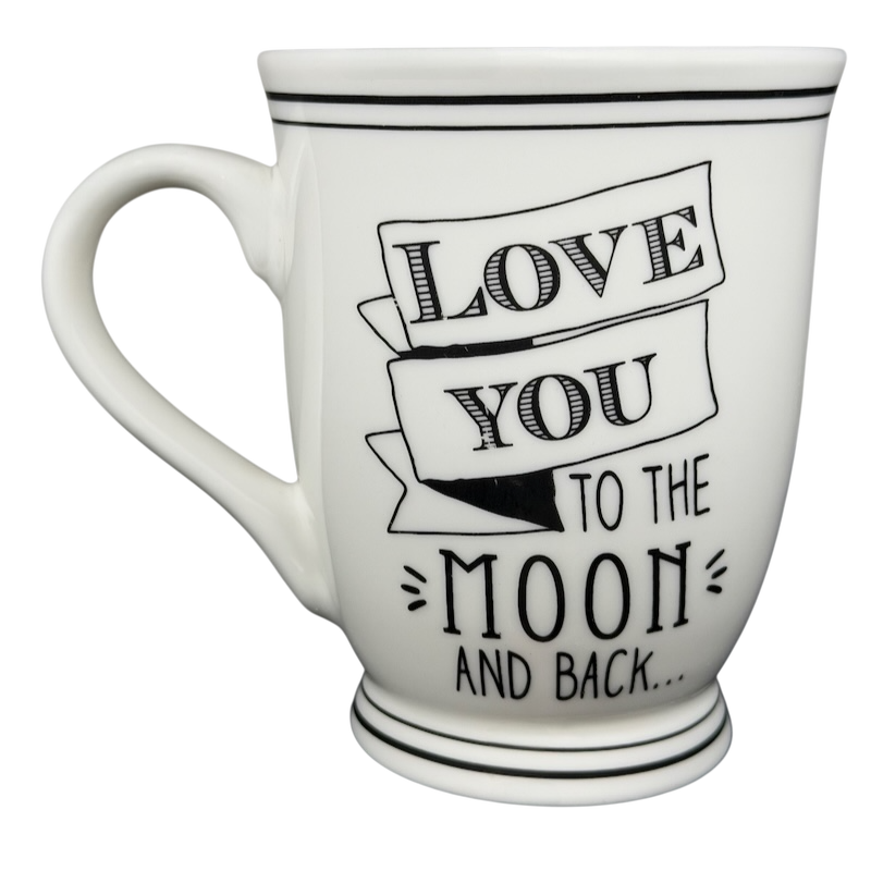 Love You To The Moon And Back Mug Mud Pie featuring a charming design and curved handle