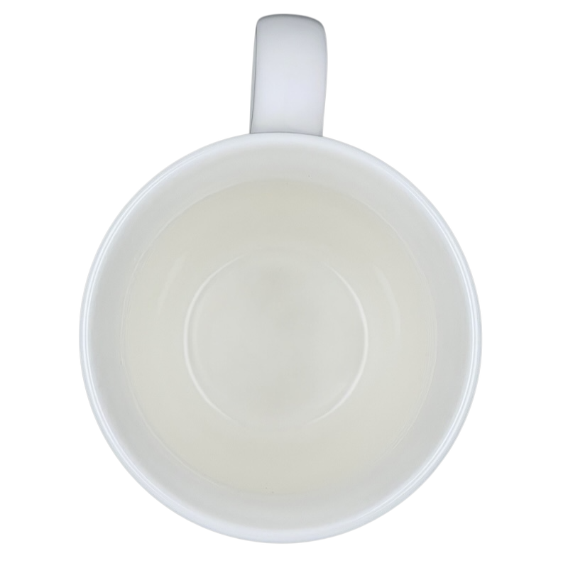 Inside view of Love You To The Moon And Back Mug Mud Pie with a smooth, glossy finish