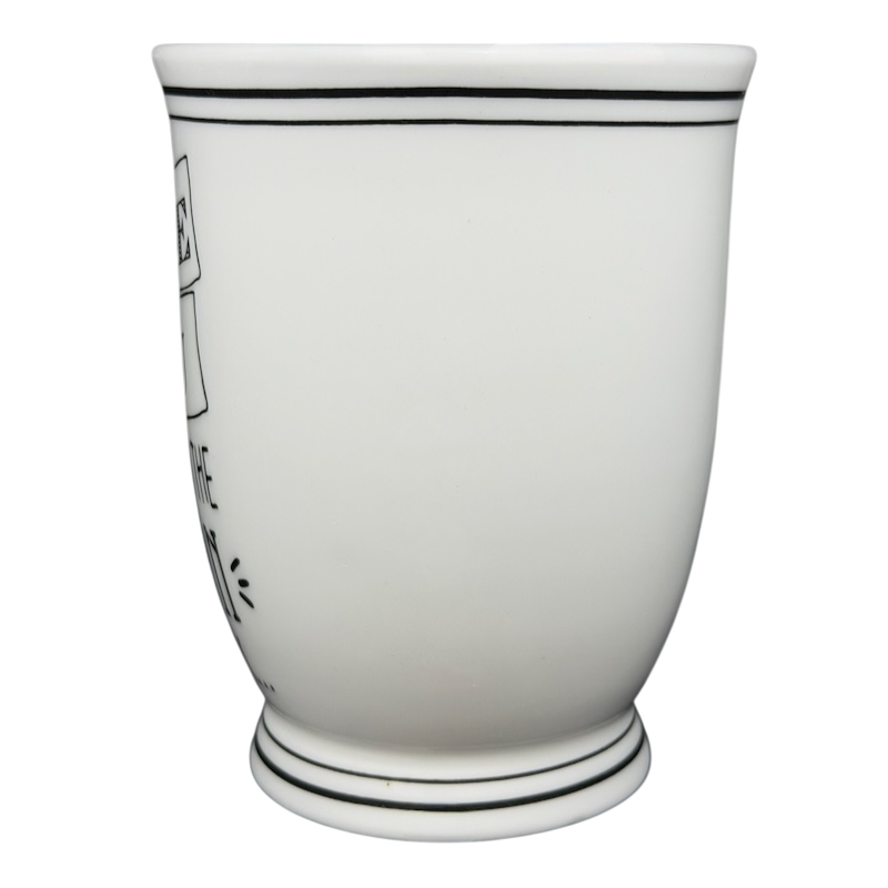 Love You To The Moon And Back Mug Mud Pie in white with black accents and sweet design