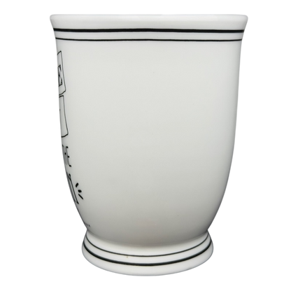 Love You To The Moon And Back Mug Mud Pie in white with black accents and sweet design