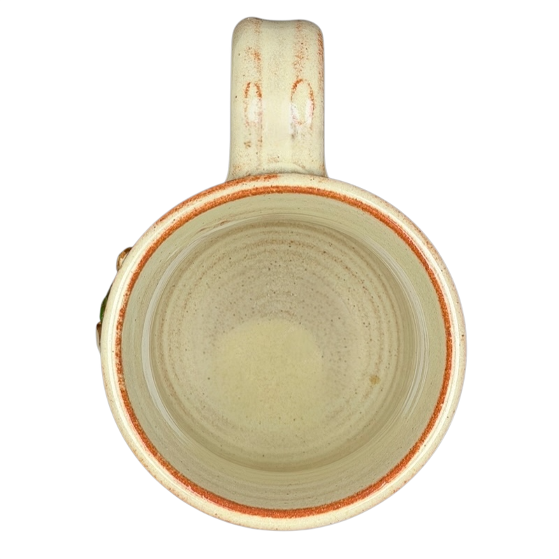 Coastal Seashell Coral Mug Mudworks with unique interior and textured handle design