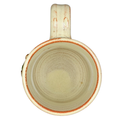 Coastal Seashell Coral Mug Mudworks with unique interior and textured handle design