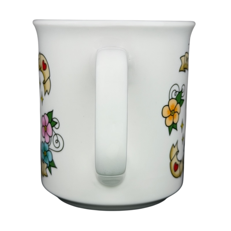 My Gift To You Cat Mug Fred with colorful floral patterns and a comfortable handle