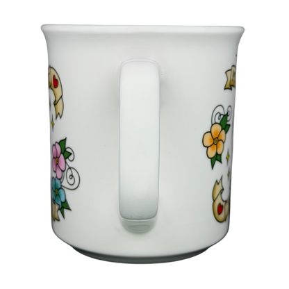 My Gift To You Cat Mug Fred with colorful floral patterns and a comfortable handle