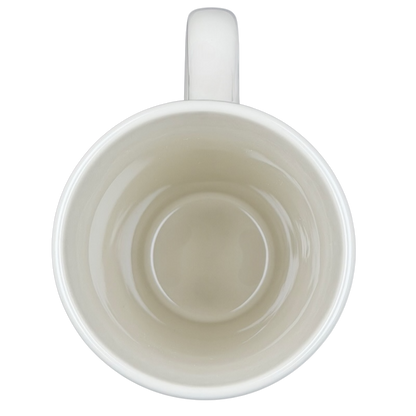 Plain interior of the Natural Life Dance as if no one were watching mug showcasing its simple design