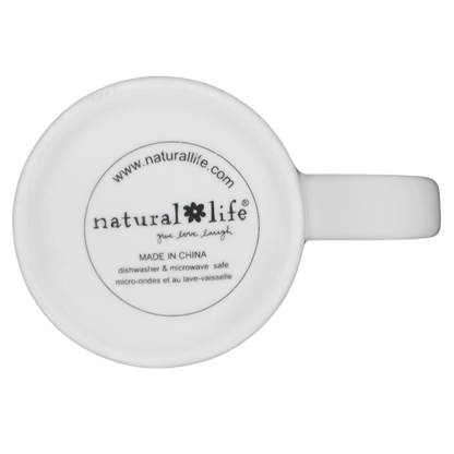 Natural Life every home would have a dog mug with a white finish and easy-grip handle