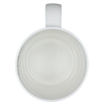 Top view of I Am Grateful For Letter 'L' Monogram Mug Natural Life with a smooth interior design
