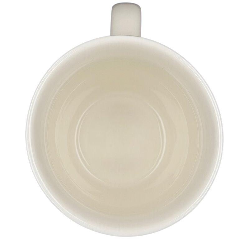 Inside view of the I Can Do All Things Through Christ Natural Life mug showcasing its smooth finish