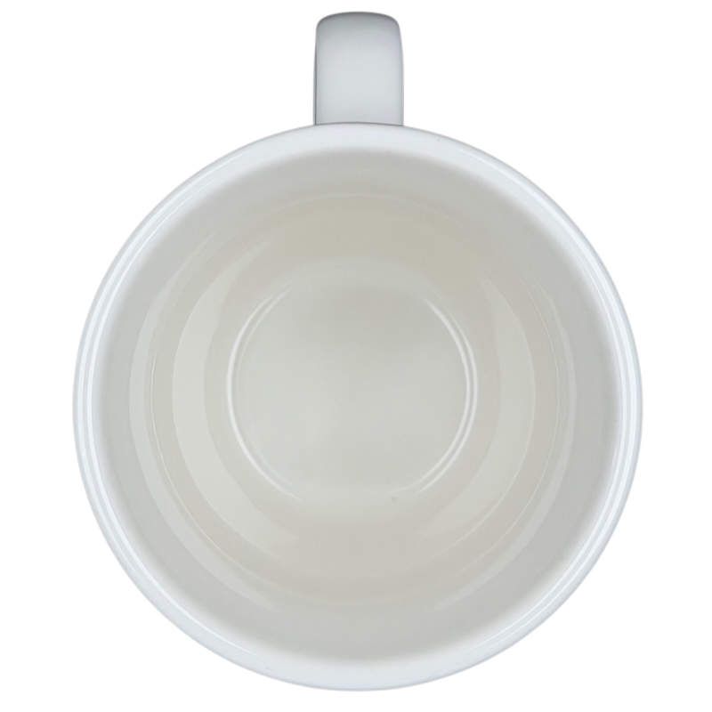 Interior view of the I Can Do All Things Through Christ Natural Life mug in a clean white finish