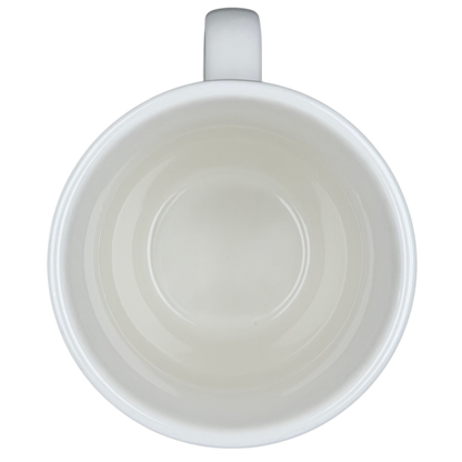 Interior view of the I Can Do All Things Through Christ Natural Life mug in a clean white finish