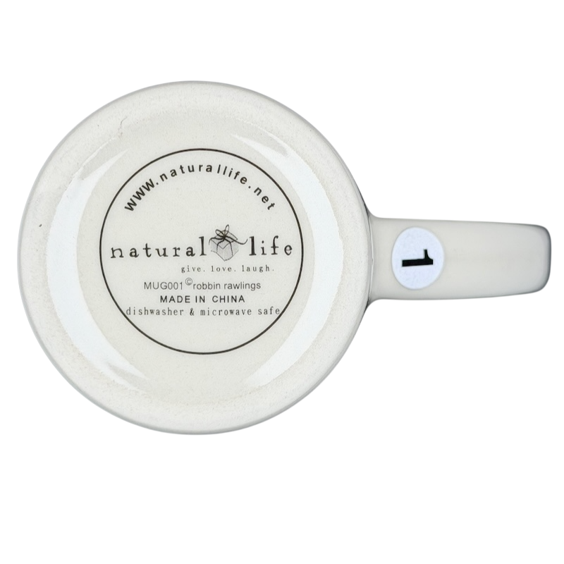 Natural Life Life is Good mug featuring a ceramic design with a wide handle for comfortable holding