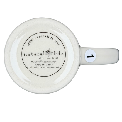 Natural Life Life is Good mug featuring a ceramic design with a wide handle for comfortable holding