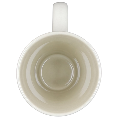 Interior view of a Natural Life Life is Good mug featuring a simple, smooth design