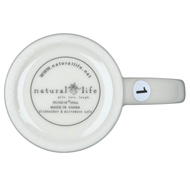 Natural Life mother is a friend mug in white with a simple design for your favorite beverages
