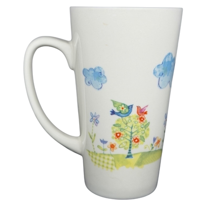 Natural Life mother is a friend mug featuring colorful birds and flowers on a whimsical design