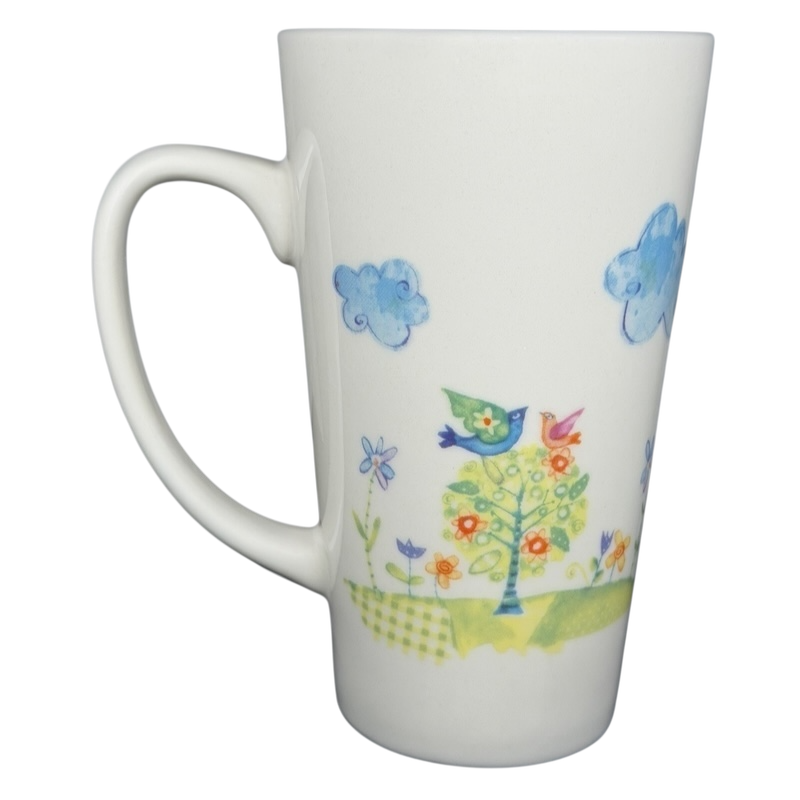 Natural Life mother is a friend mug with colorful bird and flower design for a cheerful coffee experience