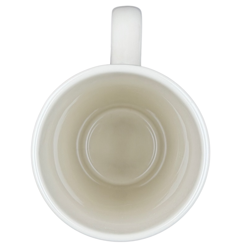 Natural Life mother is a friend mug interior view showcasing plain ceramic design