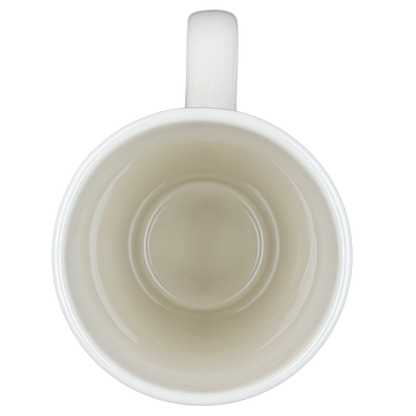 Natural Life mother is a friend mug interior view showcasing plain ceramic design