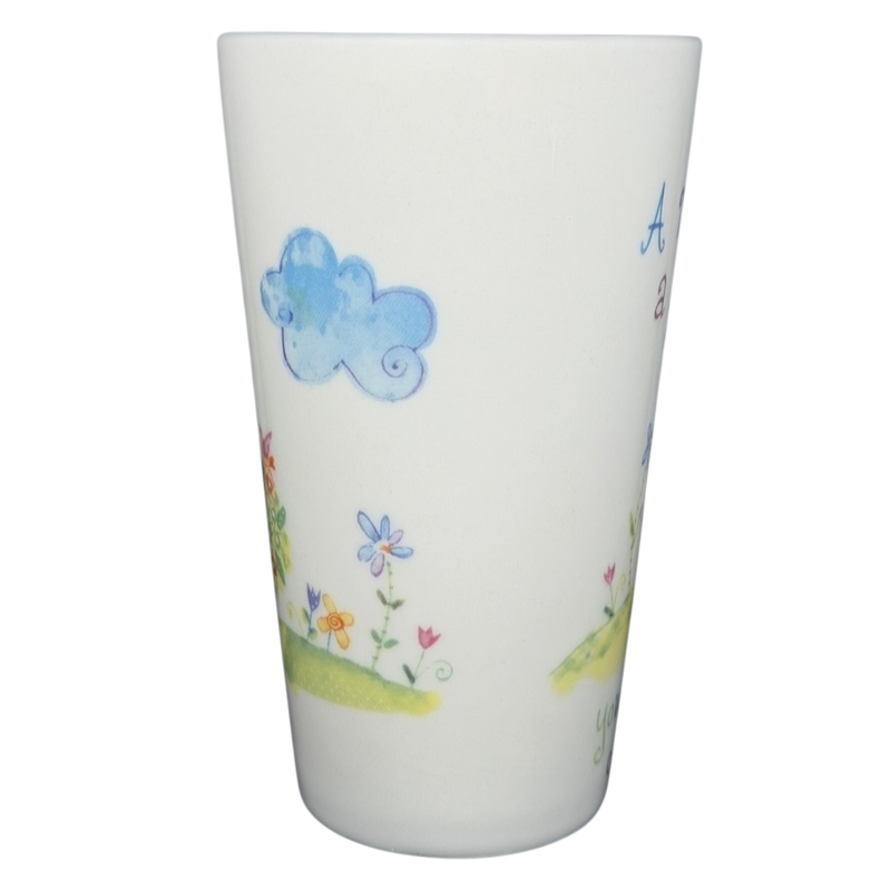 Natural Life mother is a friend mug featuring colorful floral designs and positive quotes