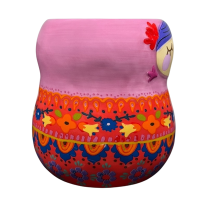 Colorful Russian Matryoshka Nesting Doll Mug Natural Life with floral patterns and playful design
