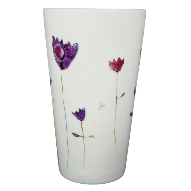 Natural Life Sisters Are Friends Forever mug with colorful floral design and inspirational message