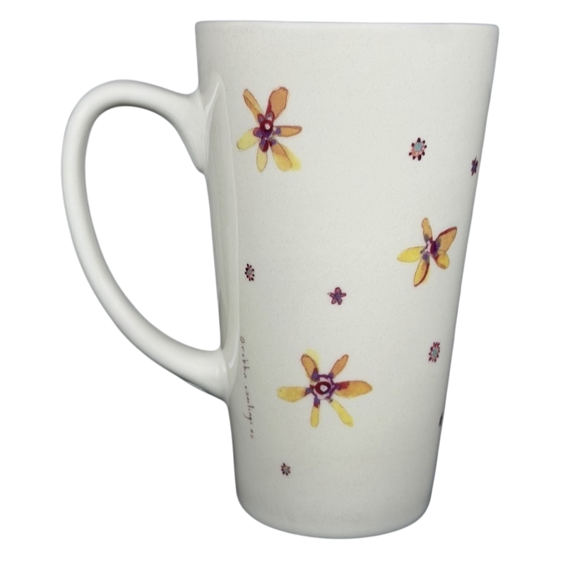 Natural Life There's an Angel Watching Over You mug with floral design and a tall shape