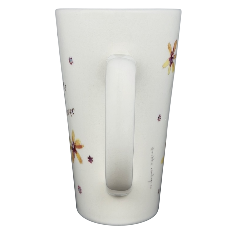 Natural Life There's an Angel Watching Over You mug with floral design and inspirational message