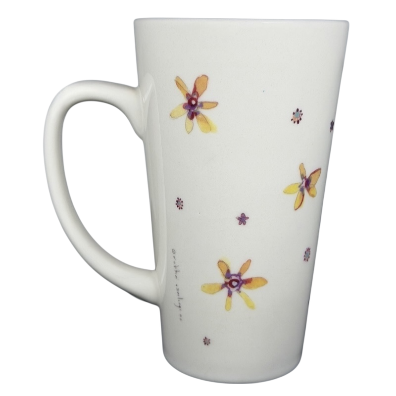 Natural Life There's an Angel Watching Over You mug with colorful flower design and tall handle