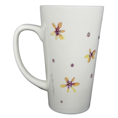Natural Life There's an Angel Watching Over You mug with colorful flower design and tall handle