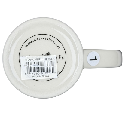 Bottom view of Natural Life When I Count My Blessings mug showcasing the brand logo and product details