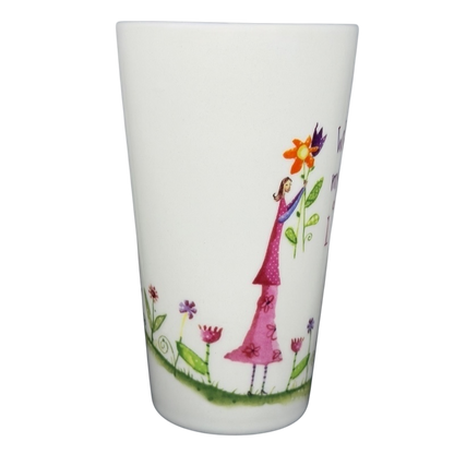 Natural Life When I Count My Blessings mug featuring a colorful flower design and uplifting imagery