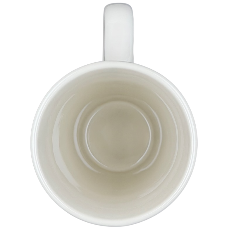 Natural Life When I Count My Blessings mug with a simple white interior and smooth handle