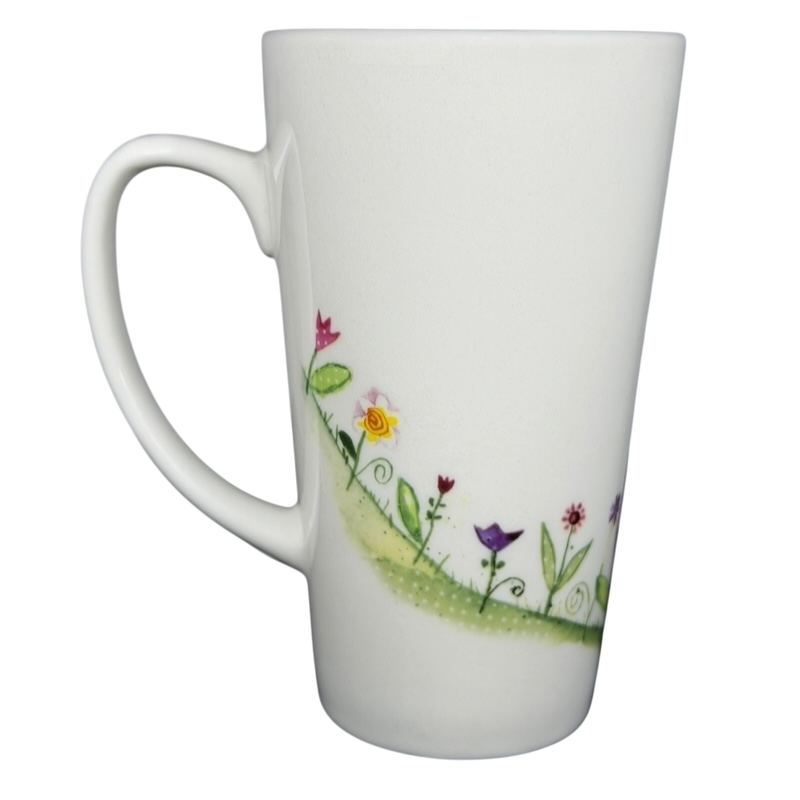 Natural Life When I Count My Blessings mug featuring a floral design and tall shape for enjoying beverages