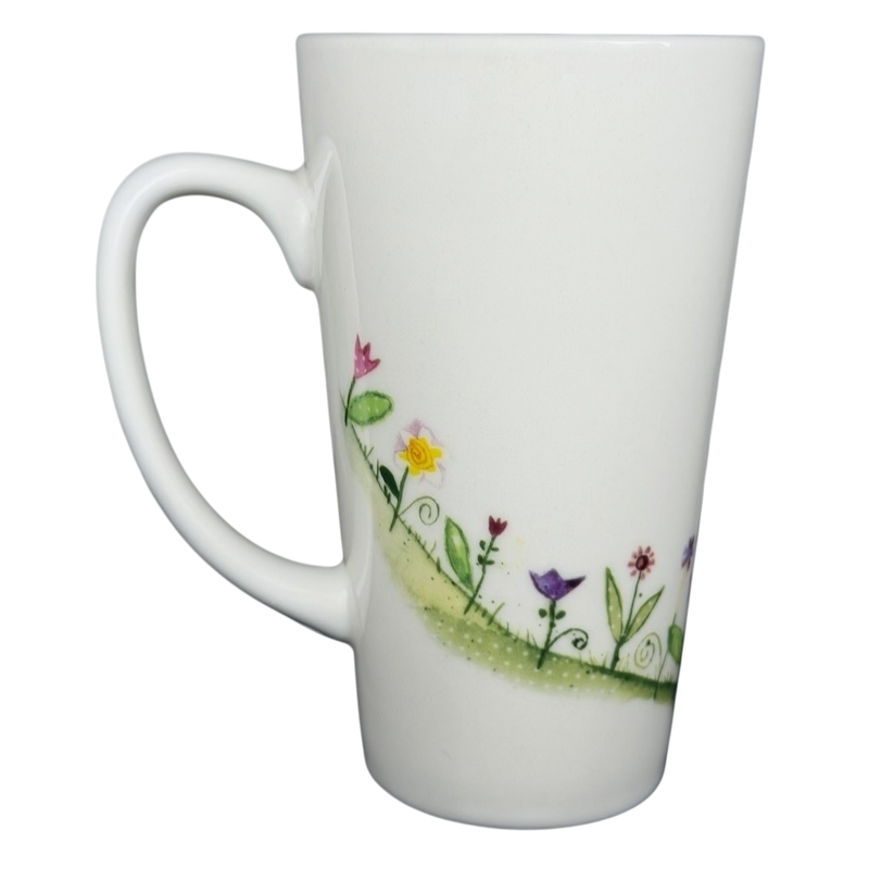 Natural Life When I Count My Blessings mug featuring colorful floral designs for a cheerful coffee experience